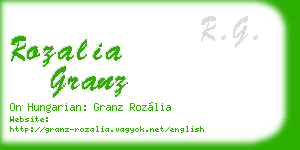 rozalia granz business card